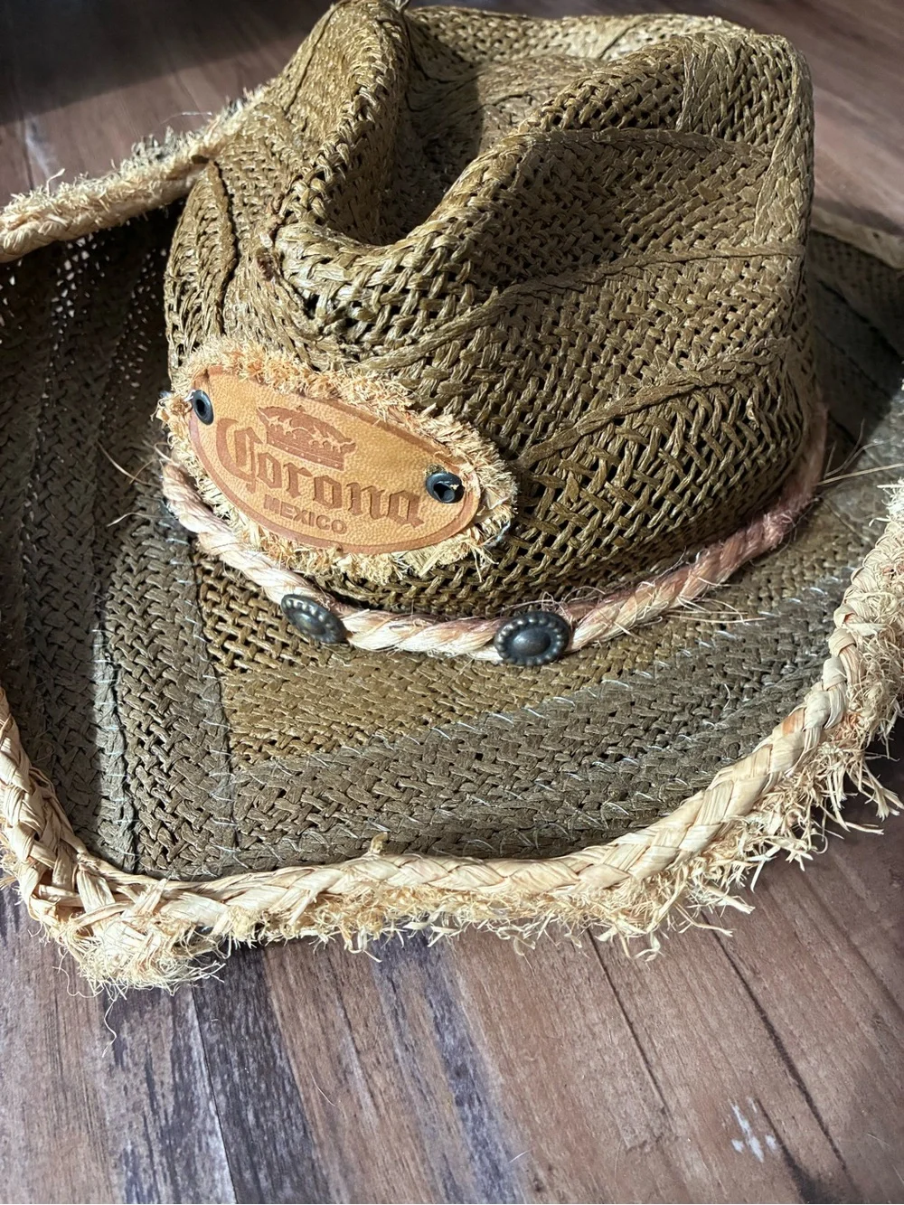 Corona Straw Cowboy Hat Tan Beer Gonzalez Hats M Women’s Beach Boho Party